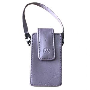 MOTOROLA LAVENDER PHONE HOLDER WITH STRAP • 2-1/4” x 4” x 1”